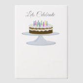 Uitnodiging voor verjaardagstaart (Voorkant)