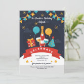 Uitnodiging voor verjaardagstoast (Staand voorkant)