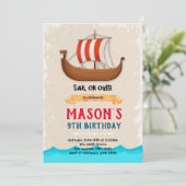 Uitnodiging voor verjaardagsvaartuigen (Staand voorkant)