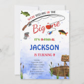 Uitnodiging voor verjaardagsvisfeest bewerkbaar (Voorkant)