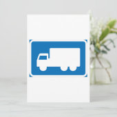 Uitnodiging voor verkeersborden voor vrachtwagens (Staand voorkant)