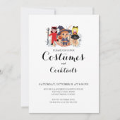 Uitnodiging voor verkleed- en cocktail-Halloweenfe (Voorkant)