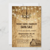 Uitnodiging voor verkoop van Barn met kroonluchter (Voorkant)