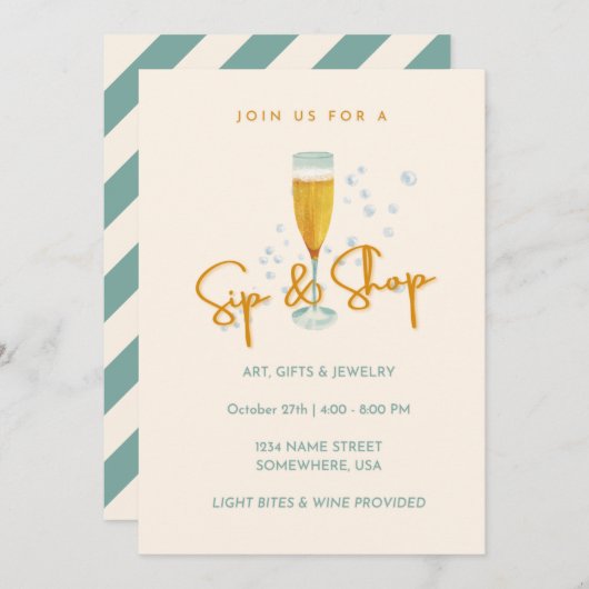 Uitnodiging voor verkopers en winkels (Voorkant / Achterkant)