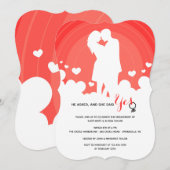 Uitnodiging voor verliefd stel (Voorkant / Achterkant)