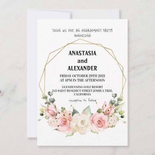 Uitnodiging voor verloving. (Voorkant)