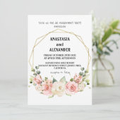 Uitnodiging voor verloving. (Staand voorkant)