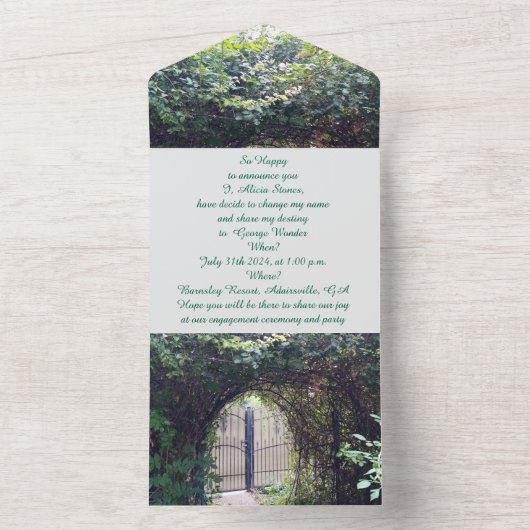 Uitnodiging voor verloving Groene Poort (Binnen)