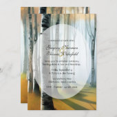 Uitnodiging voor verlovingsceremonie voor Berkenbo (Voorkant / Achterkant)