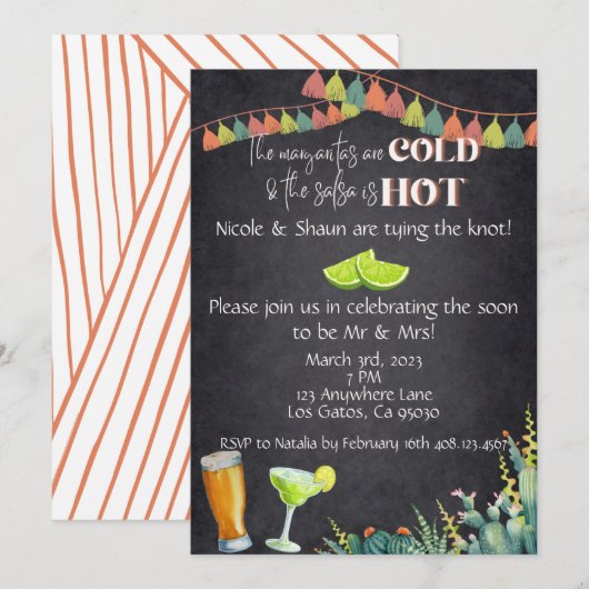 Uitnodiging voor verlovingsfeest (Voorkant / Achterkant)