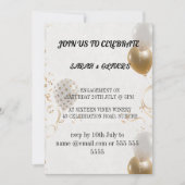 Uitnodiging voor verlovingsfeest, handgetekende Sj (Voorkant)