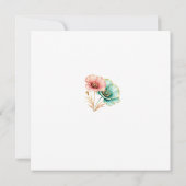 Uitnodiging voor verlovingsfeest met aquarelontwer (Achterkant)