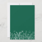 Uitnodiging voor verlovingsfeest met groene wilde  (Achterkant)
