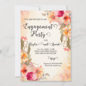 Uitnodiging voor verlovingsfeest met herfstbloemen (Voorkant)