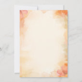 Uitnodiging voor verlovingsfeest met herfstbloemen (Achterkant)