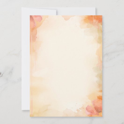 Uitnodiging voor verlovingsfeest met herfstbloemen (Achterkant)