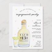 Uitnodiging voor verlovingsfeest met tequila 'Shot (Voorkant)