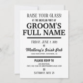 Uitnodiging voor verlovingsfeest met whiskeyfles-t (Achterkant)