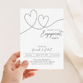 Uitnodiging voor verlovingsfeest, minimalistisch V