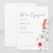 Uitnodiging voor verlovingsfeest, minimalistische  (Voorkant / Achterkant)