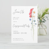 Uitnodiging voor verlovingsfeest, minimalistische  (Staand voorkant)