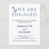 Uitnodiging voor verlovingsfeest nautisch thema (Voorkant)