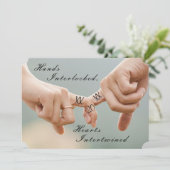 Uitnodiging voor verlovingsfoto (Staand voorkant)