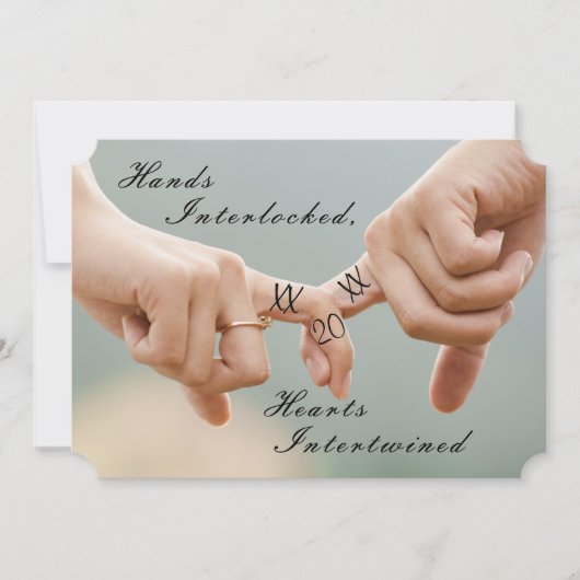 Uitnodiging voor verlovingsfoto (Voorkant)