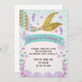 uitnodiging voor vermaid verjaard (Voorkant / Achterkant)