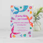 uitnodiging voor vermaid verjaard (Staand voorkant)