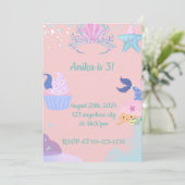 uitnodiging voor vermaid verjaard (Staand voorkant)