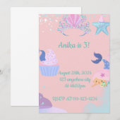 uitnodiging voor vermaid verjaard (Voorkant / Achterkant)