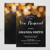 Uitnodiging voor vernieuwing Kaart Gold Glitter (Voorkant / Achterkant)