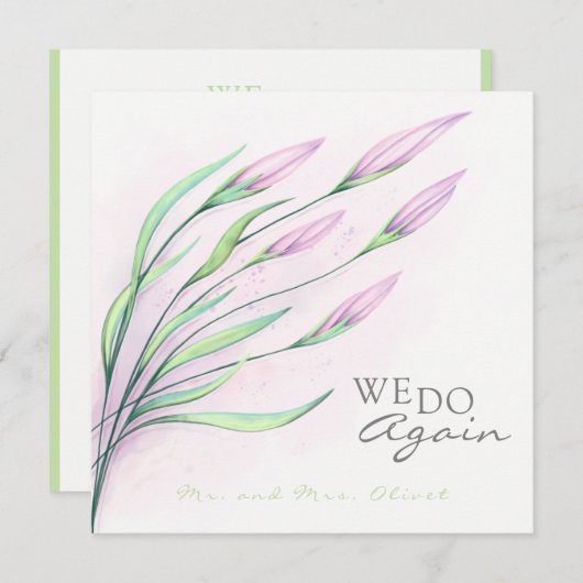 Uitnodiging voor vernieuwing van geloften 10 jaar  (Voorkant / Achterkant)