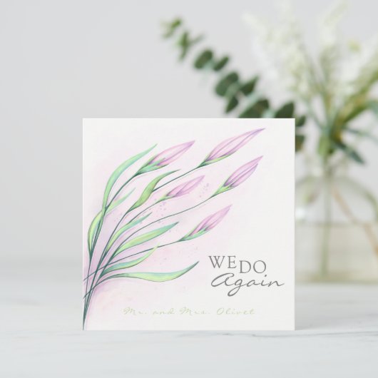 Uitnodiging voor vernieuwing van geloften 10 jaar  (Staand voorkant)