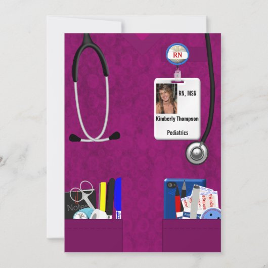 Uitnodiging voor verpleegkundig Afstuderen (Voorkant)