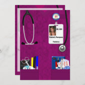 Uitnodiging voor verpleegkundig Afstuderen (Voorkant / Achterkant)