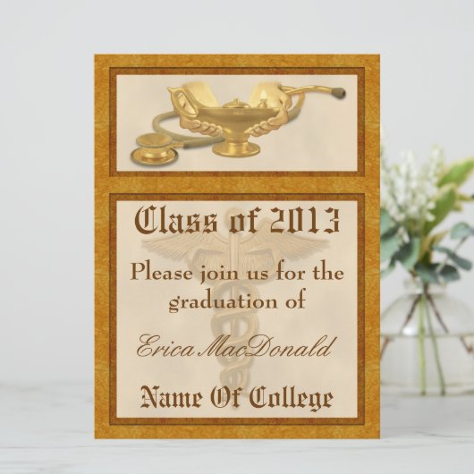 Uitnodiging voor verpleegkundig Afstuderen (Staand voorkant)