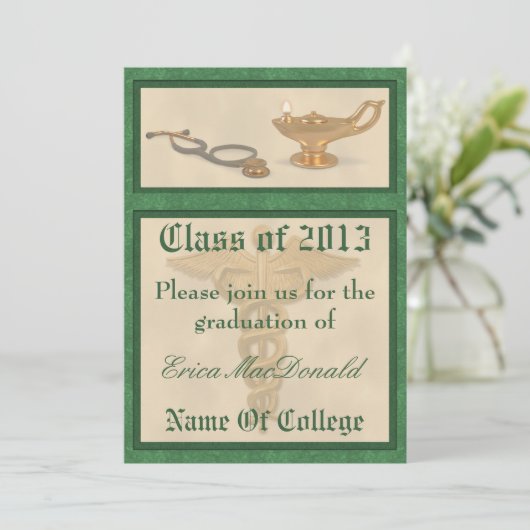 Uitnodiging voor verpleegkundig Afstuderen (Staand voorkant)