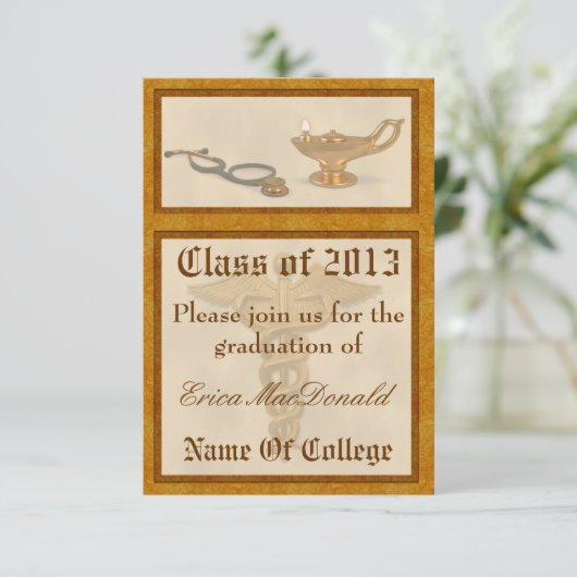 Uitnodiging voor verpleegkundig Afstuderen (Staand voorkant)