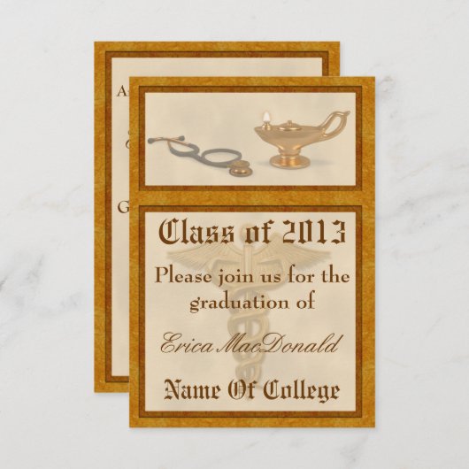 Uitnodiging voor verpleegkundig Afstuderen (Voorkant / Achterkant)