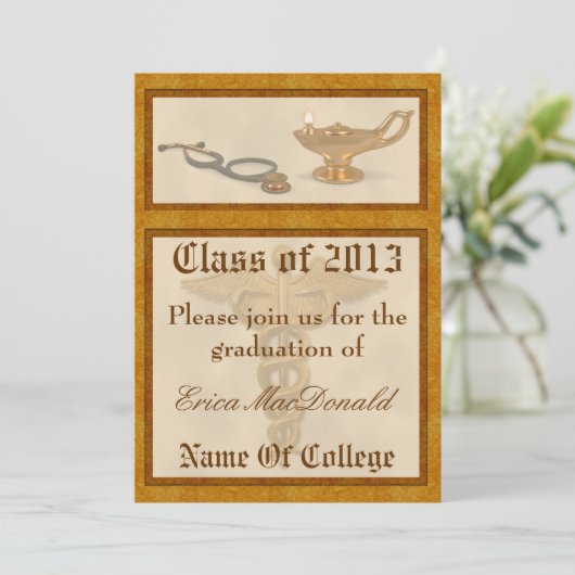 Uitnodiging voor verpleegkundig Afstuderen (Staand voorkant)