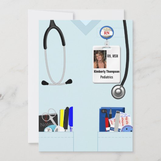 Uitnodiging voor verpleegkundig Afstuderen (Voorkant)