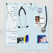 Uitnodiging voor verpleegkundig Afstuderen (Voorkant / Achterkant)