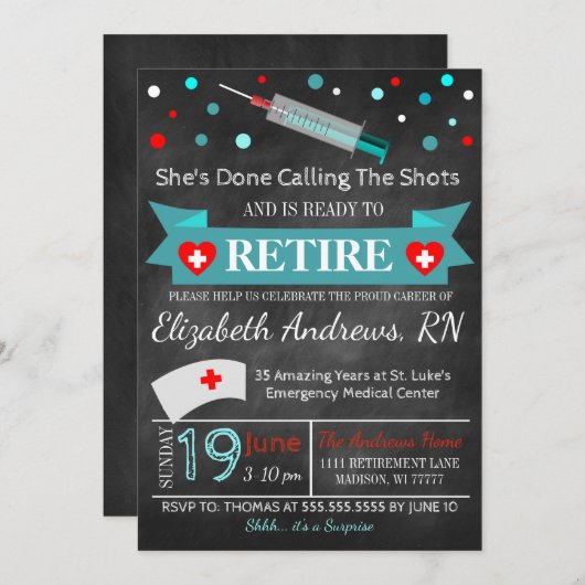 Uitnodiging voor verpleegkundig Afstuderen (Voorkant / Achterkant)