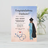 Uitnodiging voor verpleegkundige/Doctor Afstuderen (Staand voorkant)