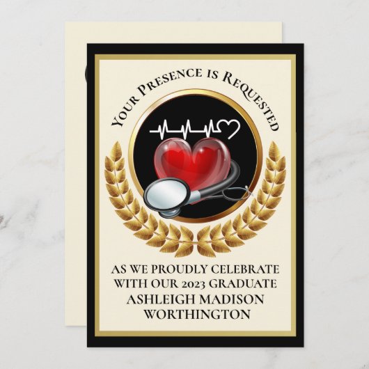 Uitnodiging voor verpleegkundigen / Afstuderen voo (Voorkant / Achterkant)