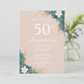 Uitnodiging voor verrassingsfeest 50-jarig huwelij (Staand voorkant)