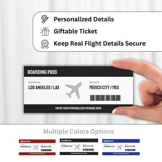 Uitnodiging voor verrassingsinstapkaart voor vlieg