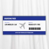 Uitnodiging voor verrassingsinstapkaart voor vlieg